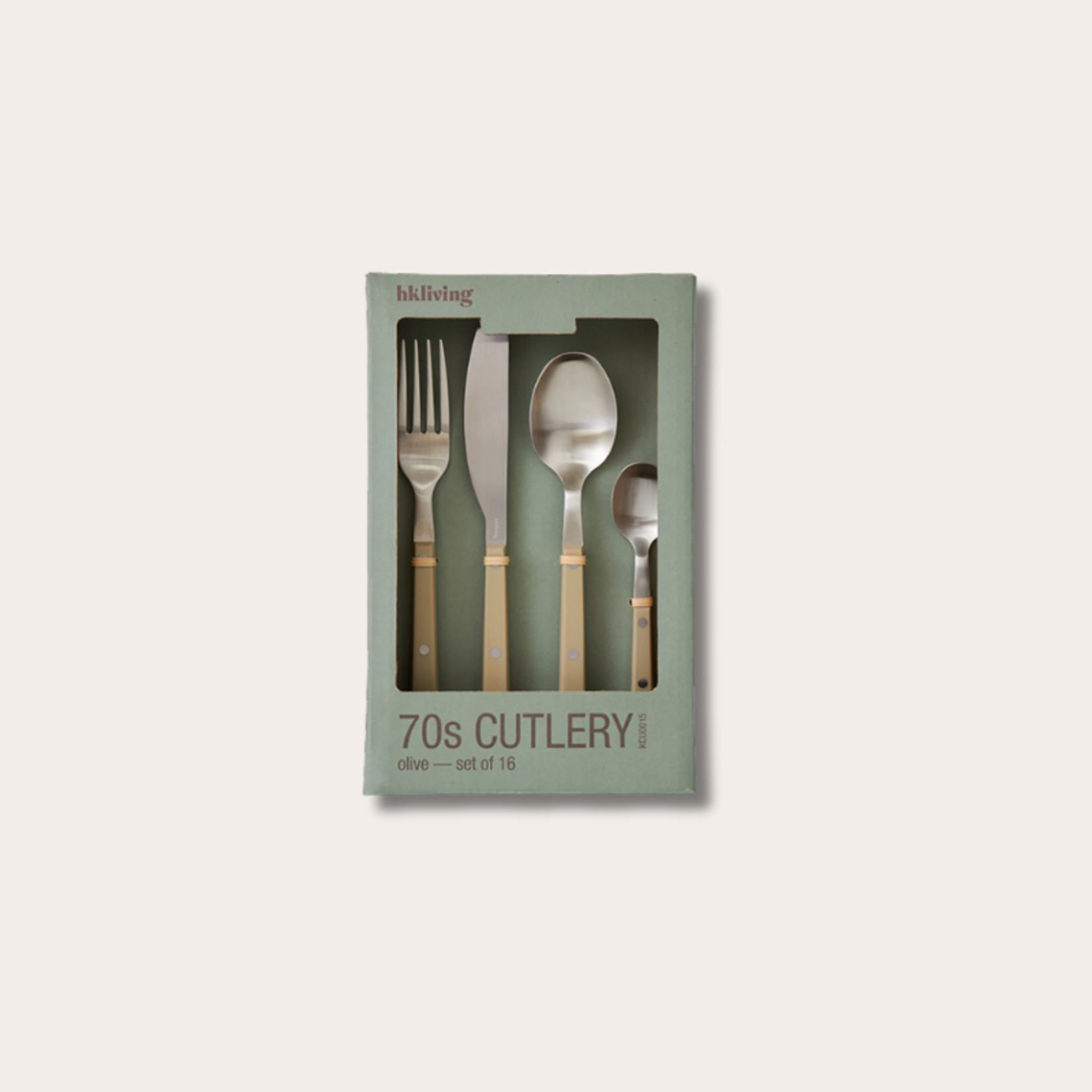 HKliving HKliving - Cutlery - Olive (set of 16)