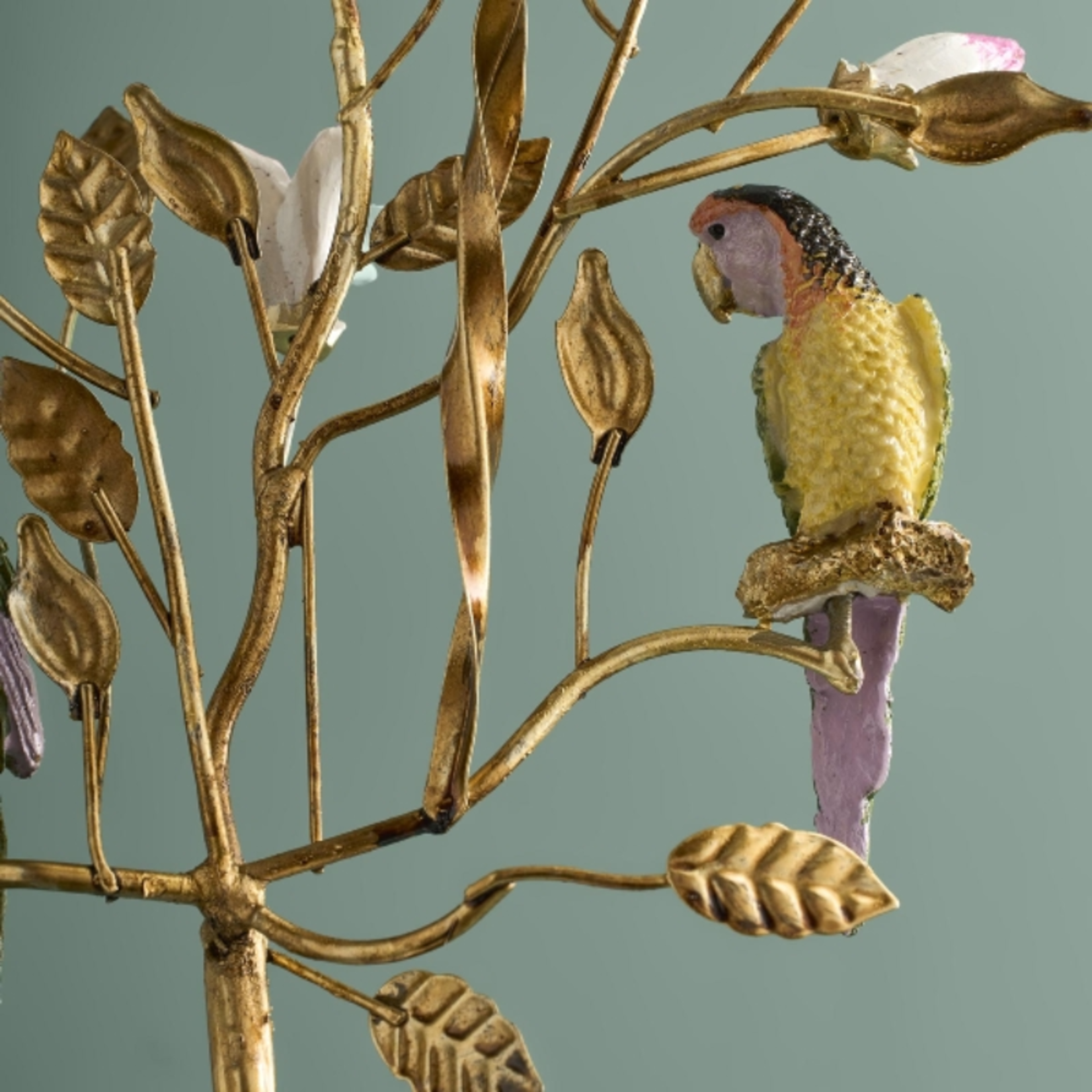 Kandelaar - Reiger - Wit met goud