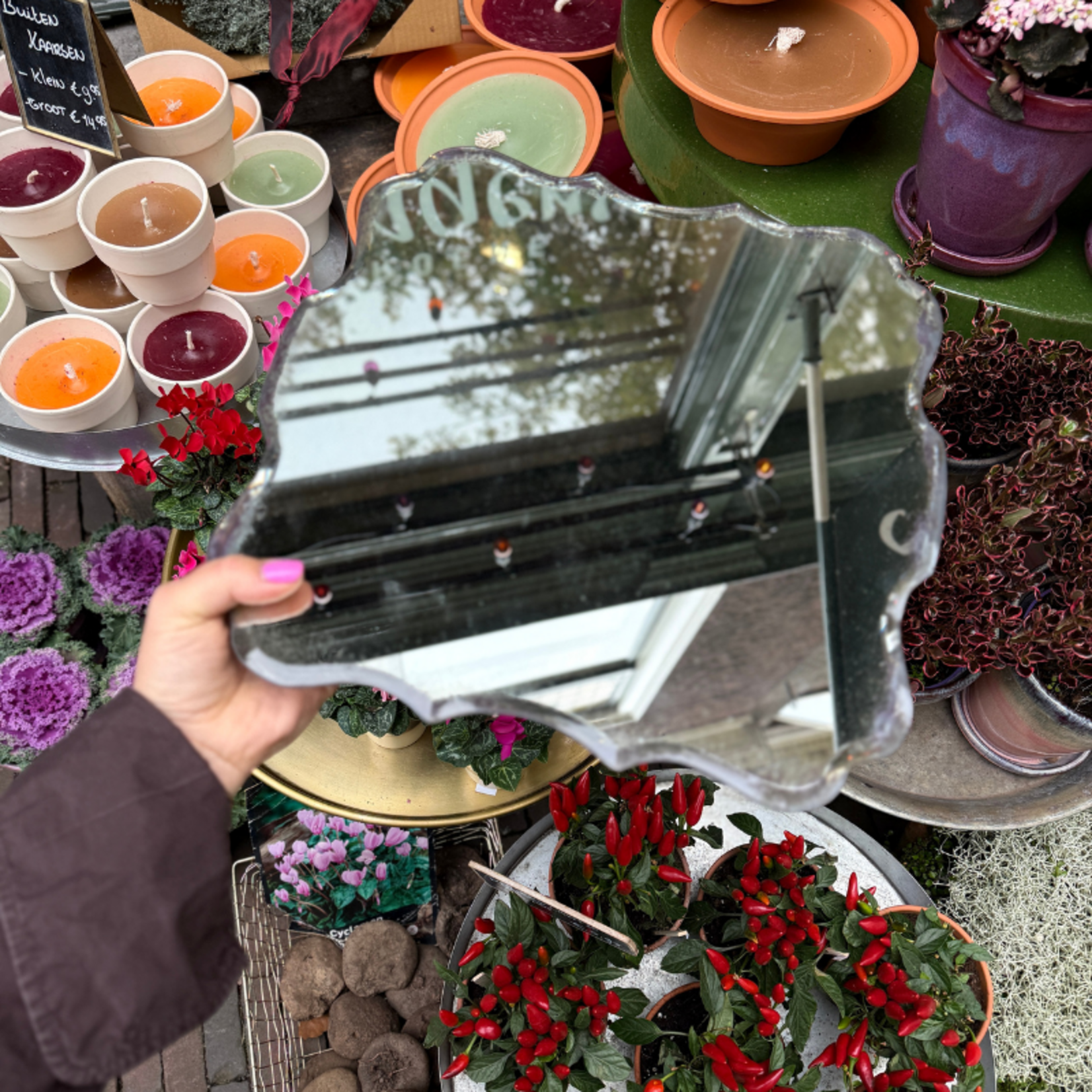 Dienblad spiegel Romeo - zilver L