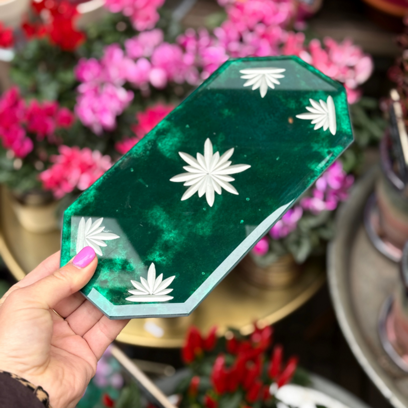 Dienblad spiegel Romeo - groen M