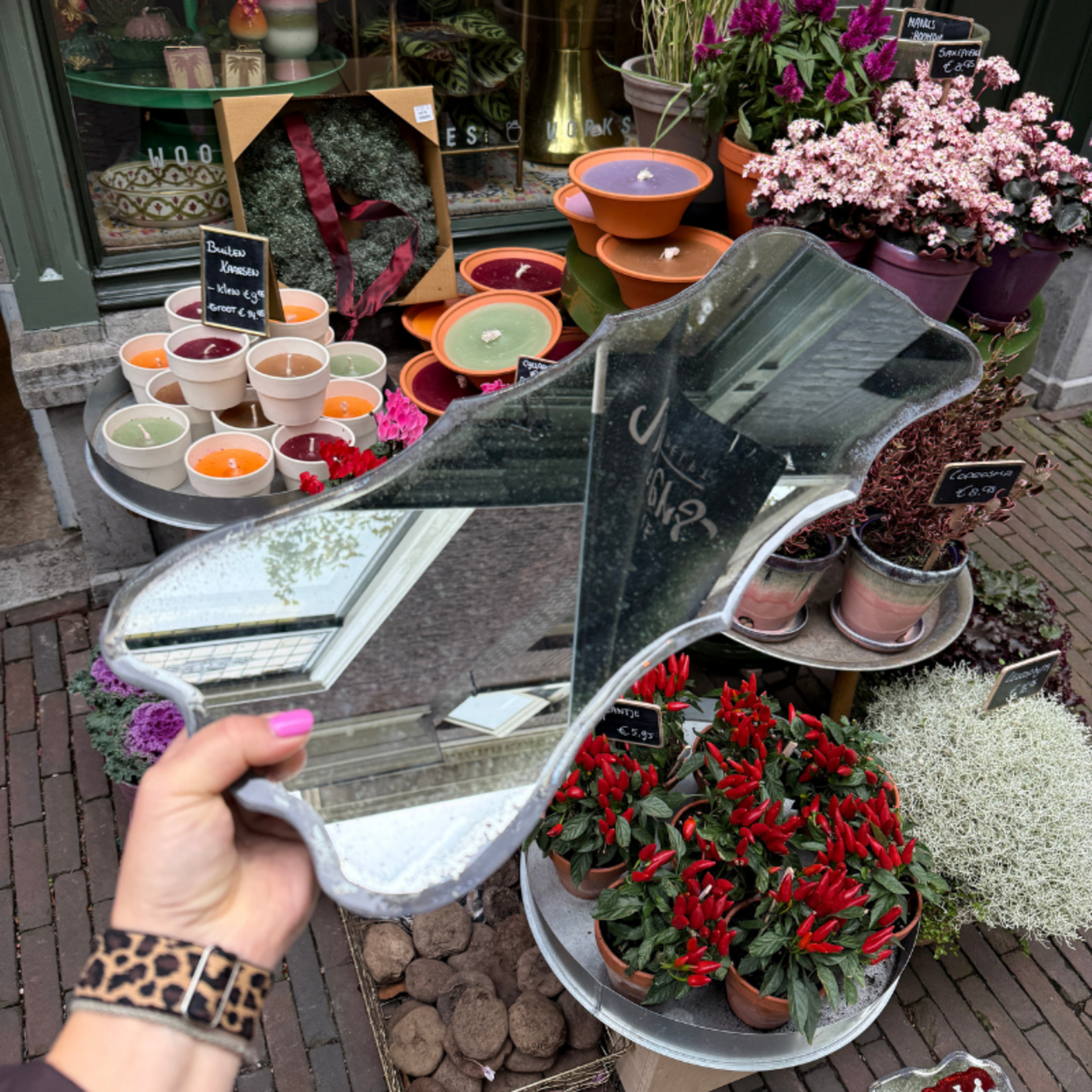 Dienblad spiegel Romeo - zilver L