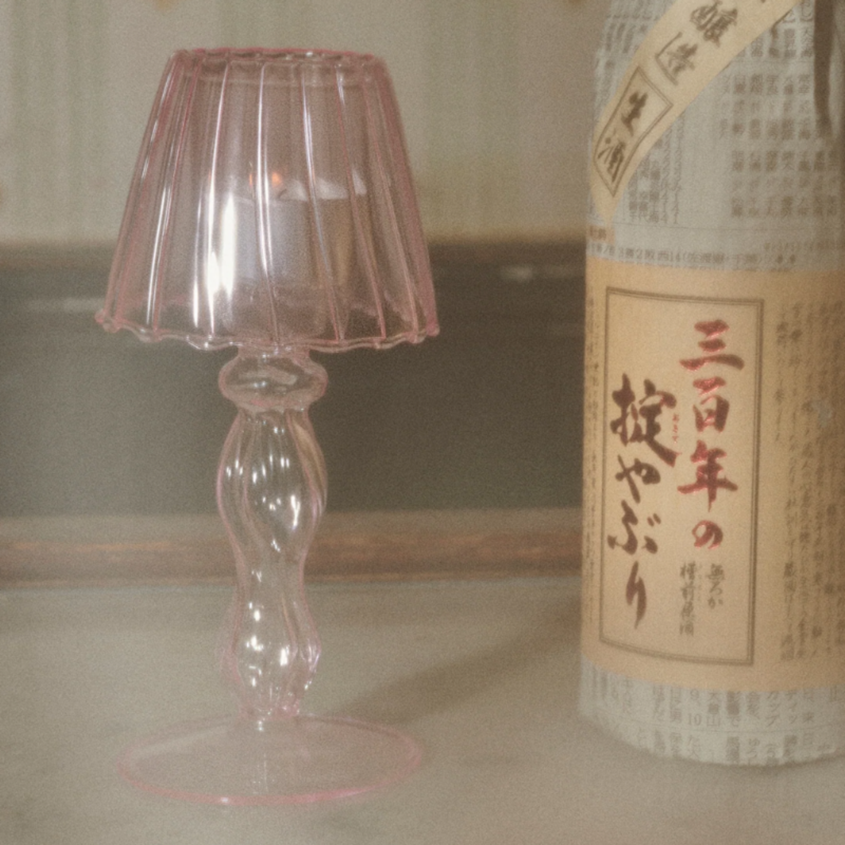 Lepelclub Candle Lantern - Polly - pink