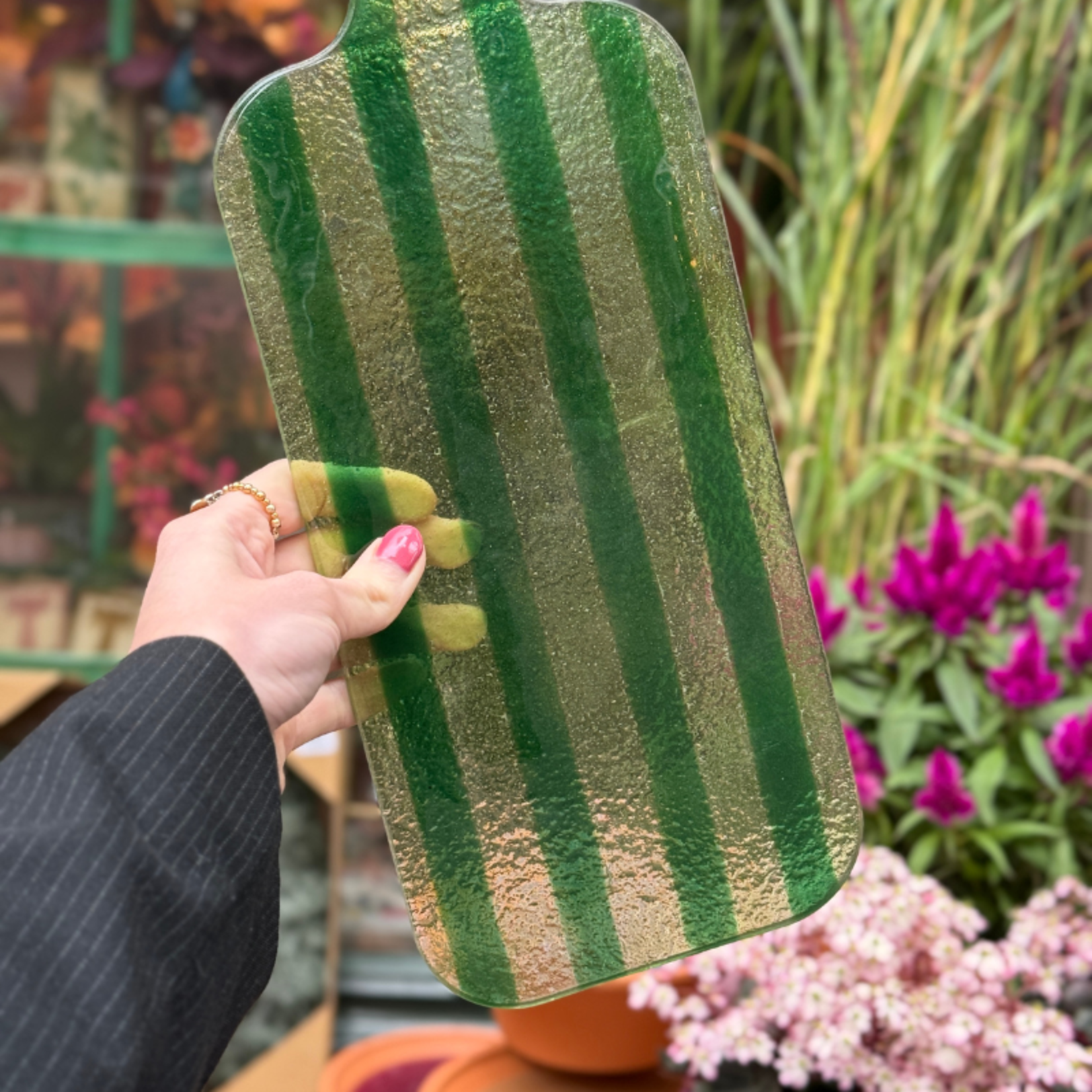 Borrelplank - Glas - Groen/ S
