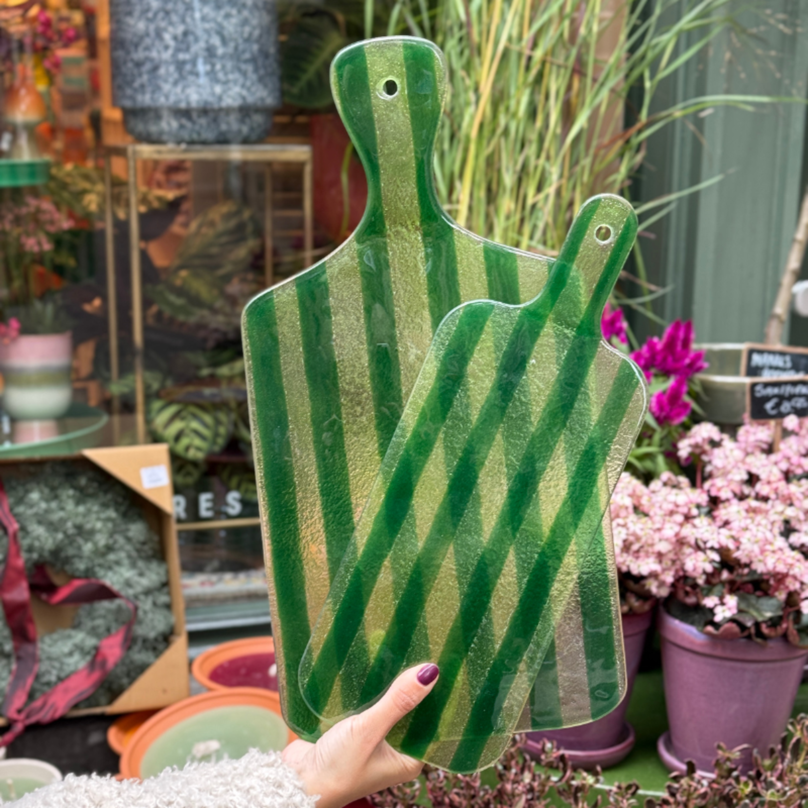 Borrelplank - Glas - Groen/ M