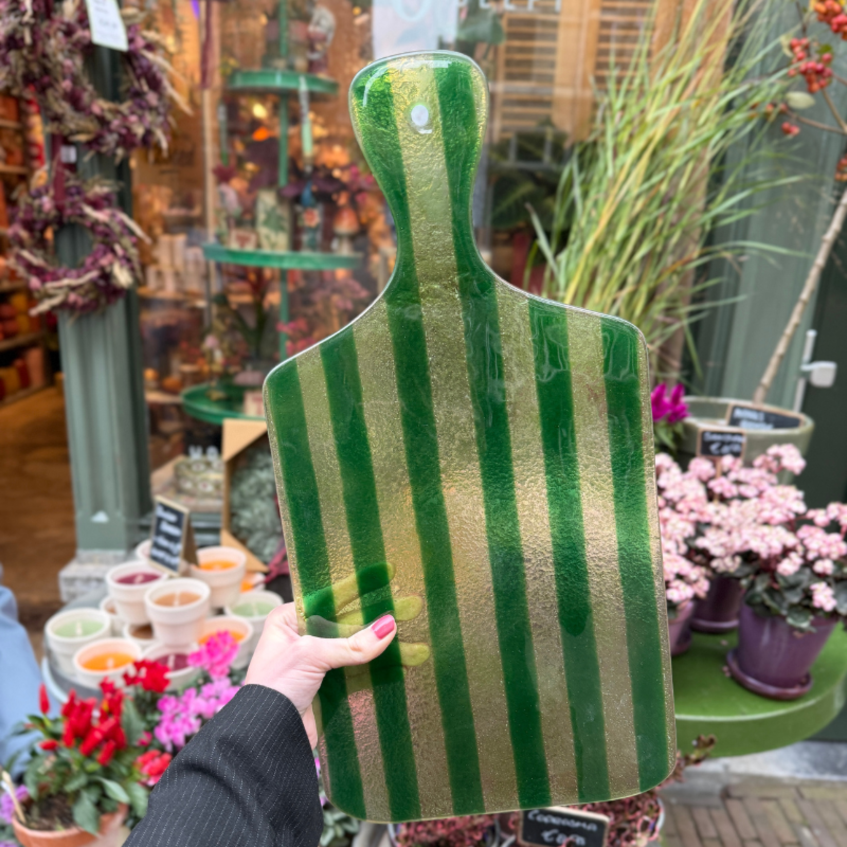 Borrelplank - Glas - Groen/ M