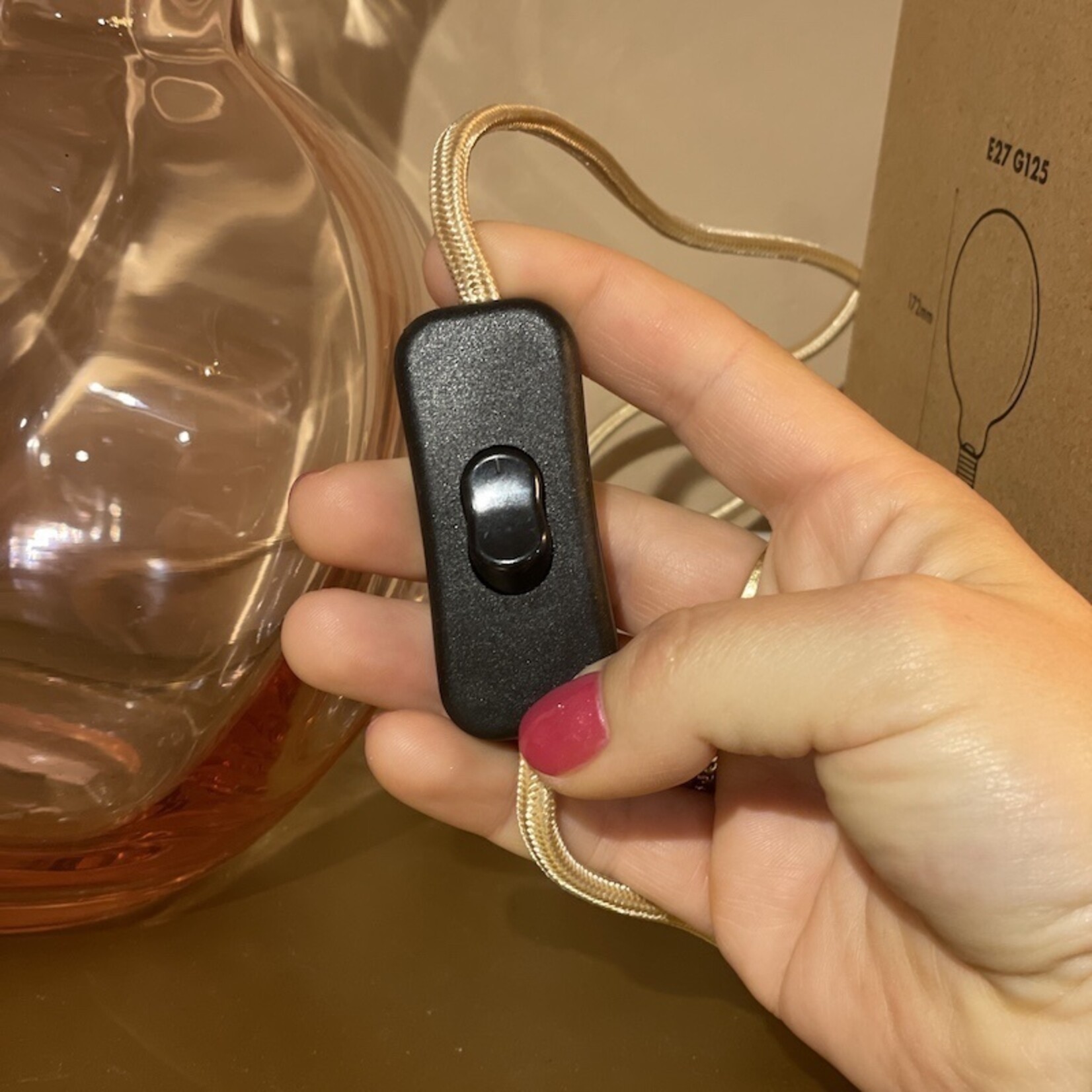 Lampenvoet - diamant zilver