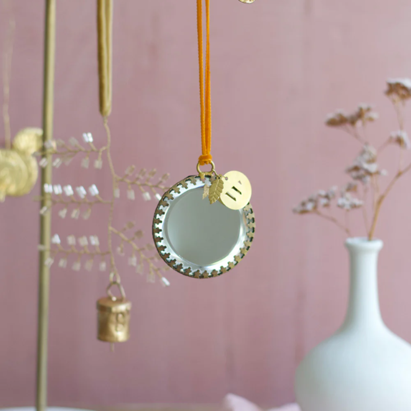 Spiegeltje livia rond - goud