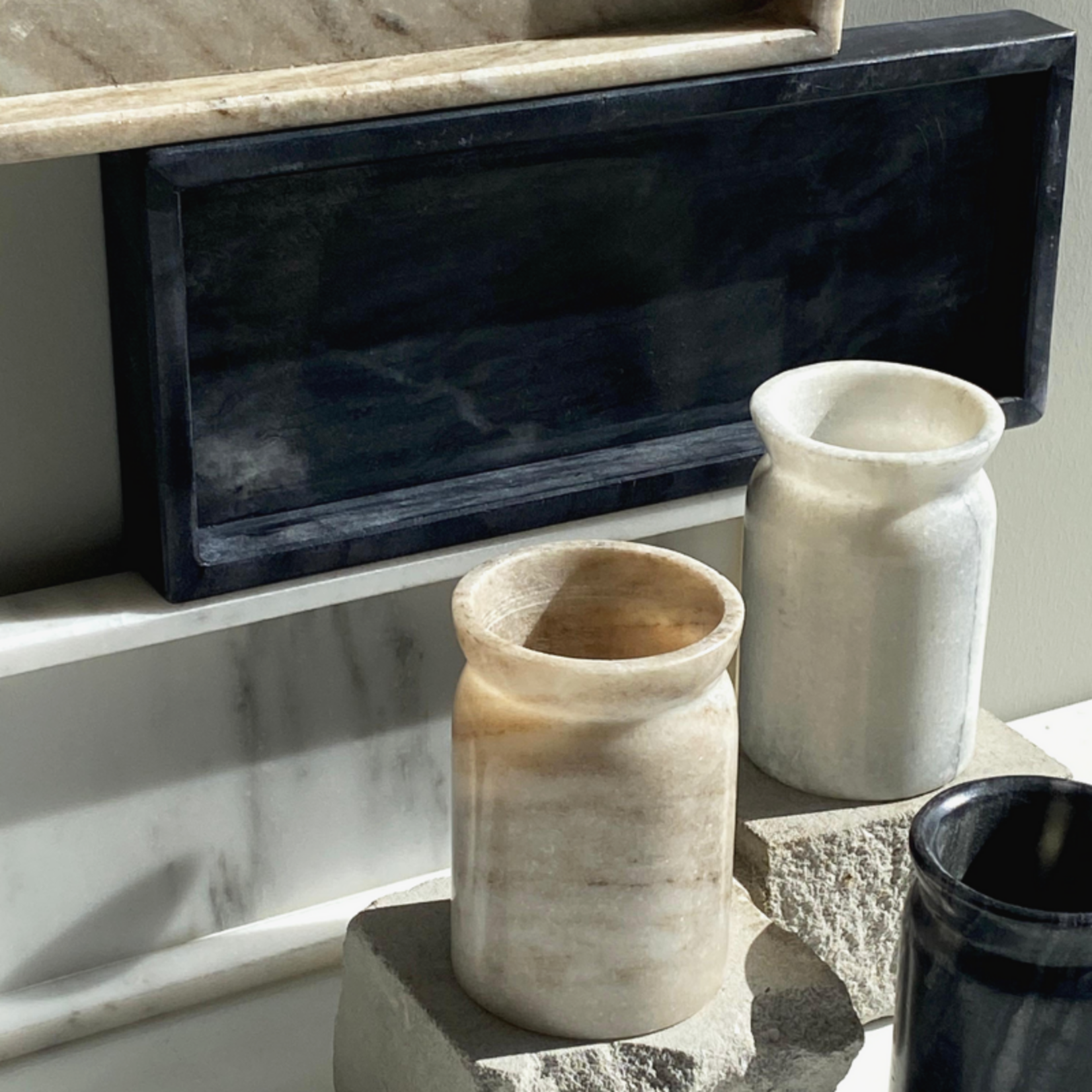 Marmeren potje - beige