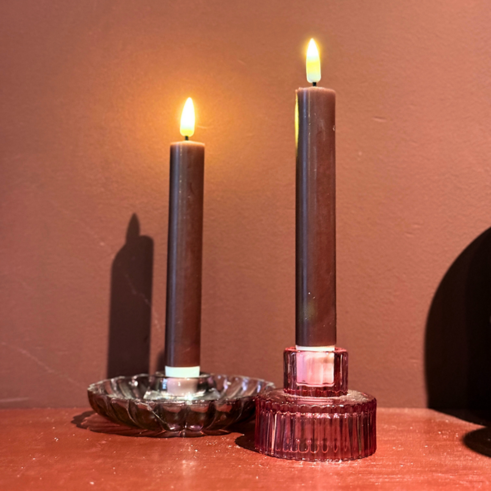 Dinerkaarsen led - burgundy