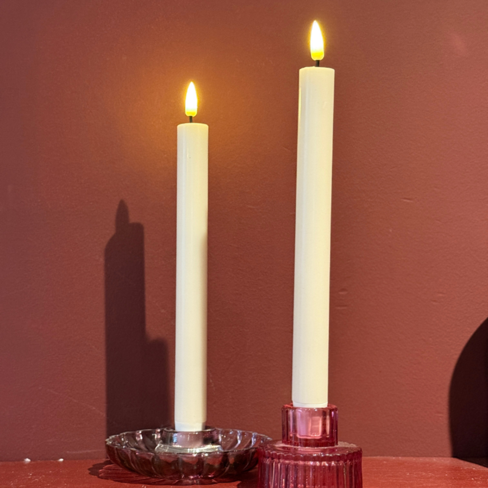 Dinerkaarsen led - cream
