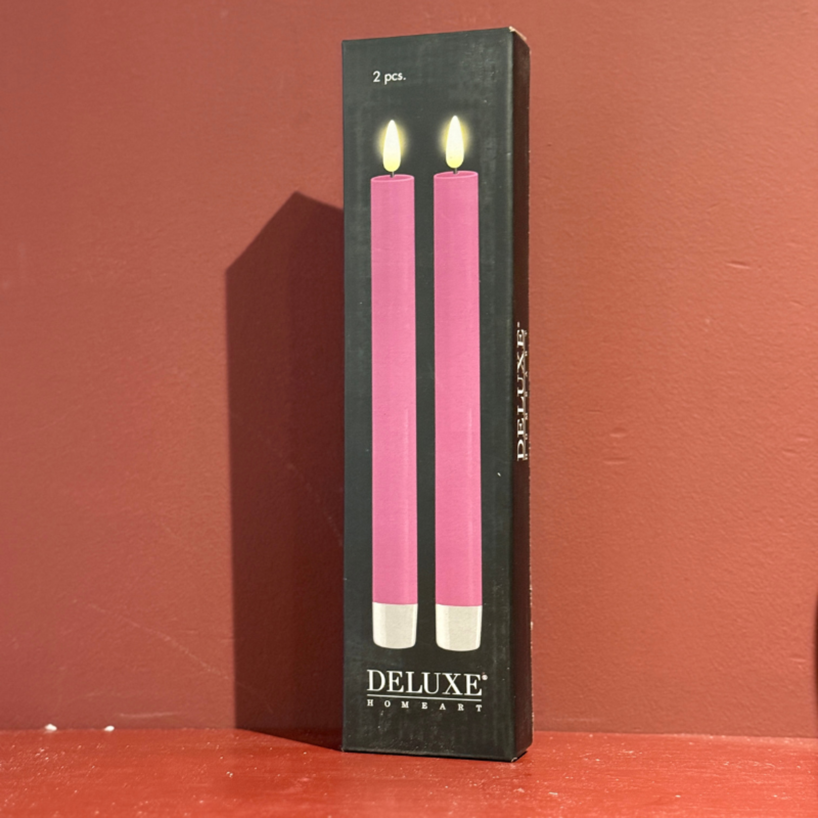 Dinerkaarsen led - magenta
