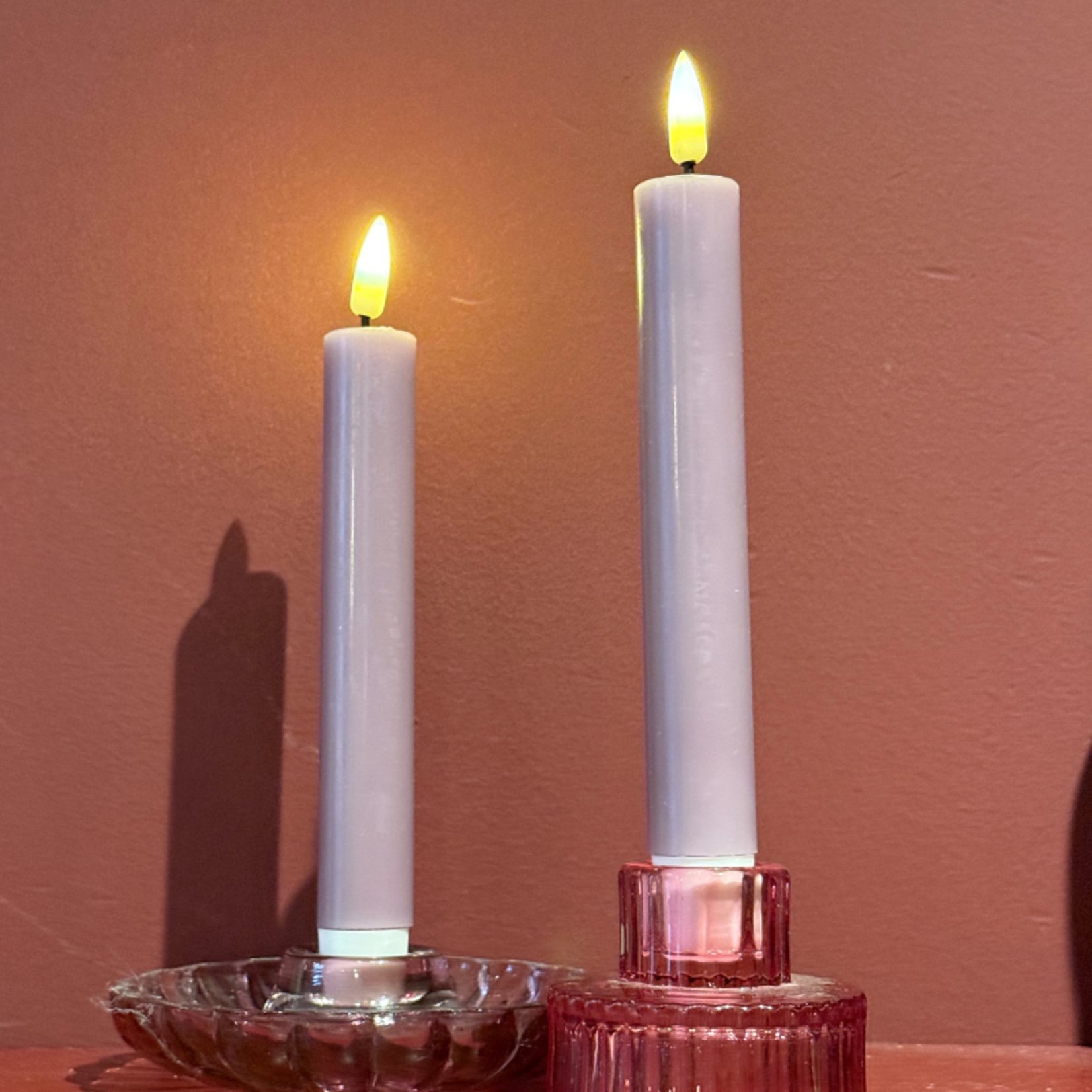 Dinerkaarsen led - rose