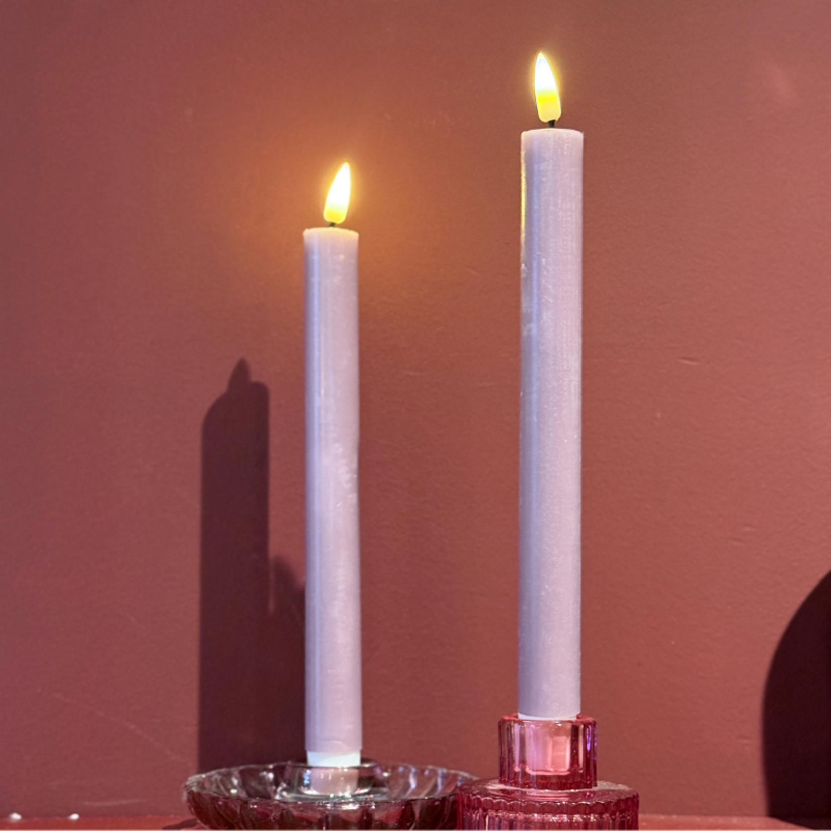 Dinerkaarsen led - rose