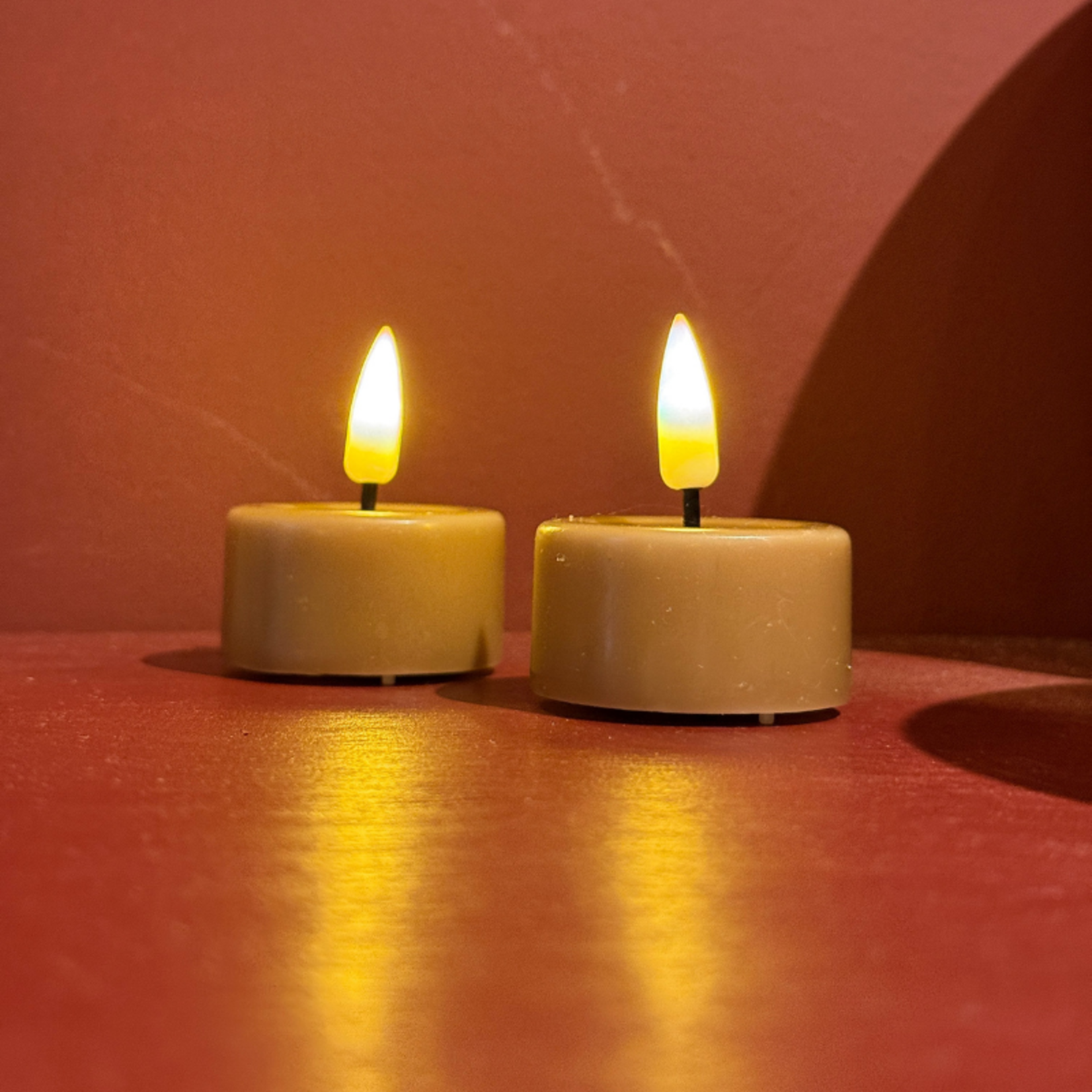Waxinelichtjes led - caramel