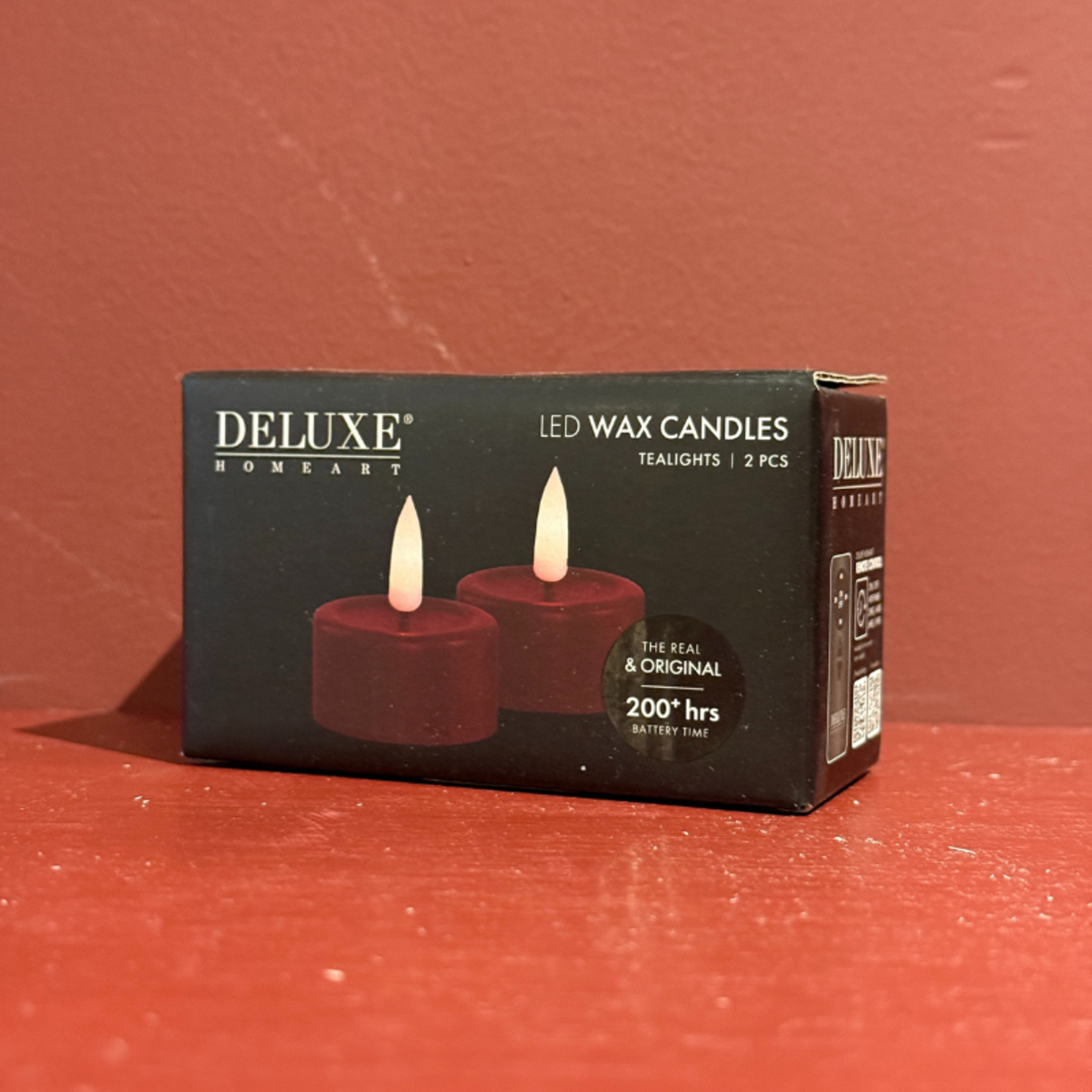 Waxinelichtjes led - Burgundy