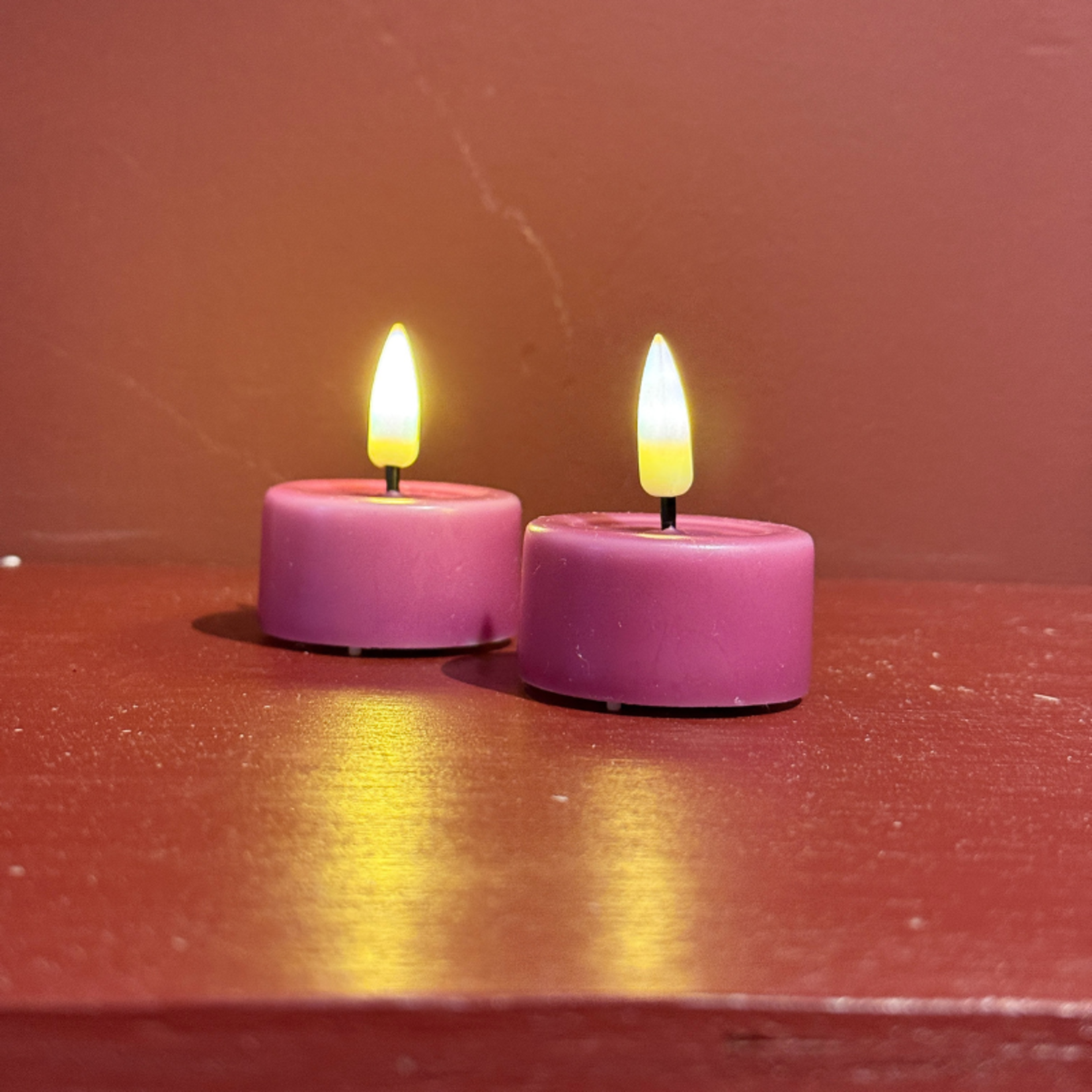 Waxinelichtjes led - magenta