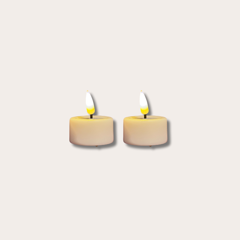 Waxinelichtjes led - cream