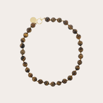 Gemstone ketting / bruin-mêlée