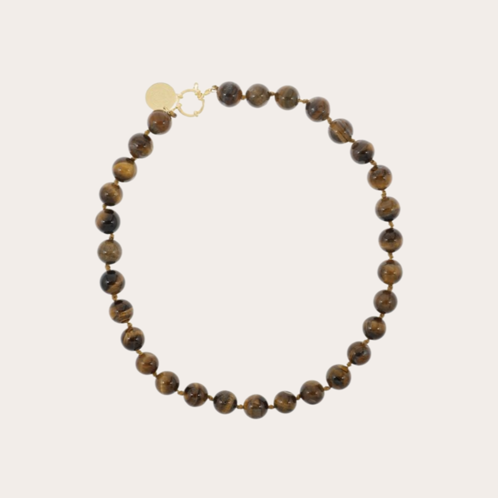 Gemstone ketting / bruin-mêlée
