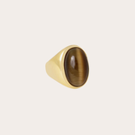 Ring met grote ovale gemstone mt18