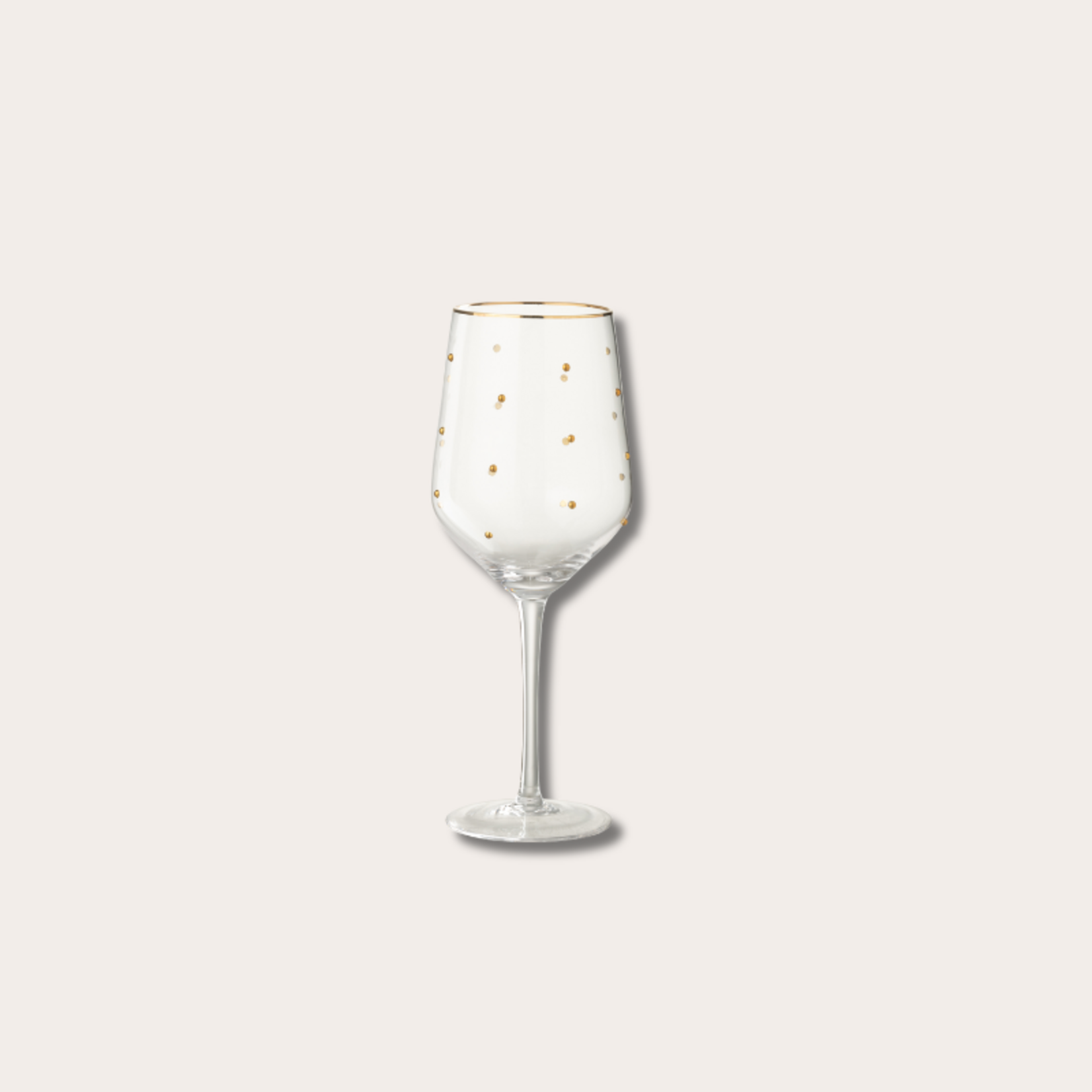 Wijnglas - gouden dots
