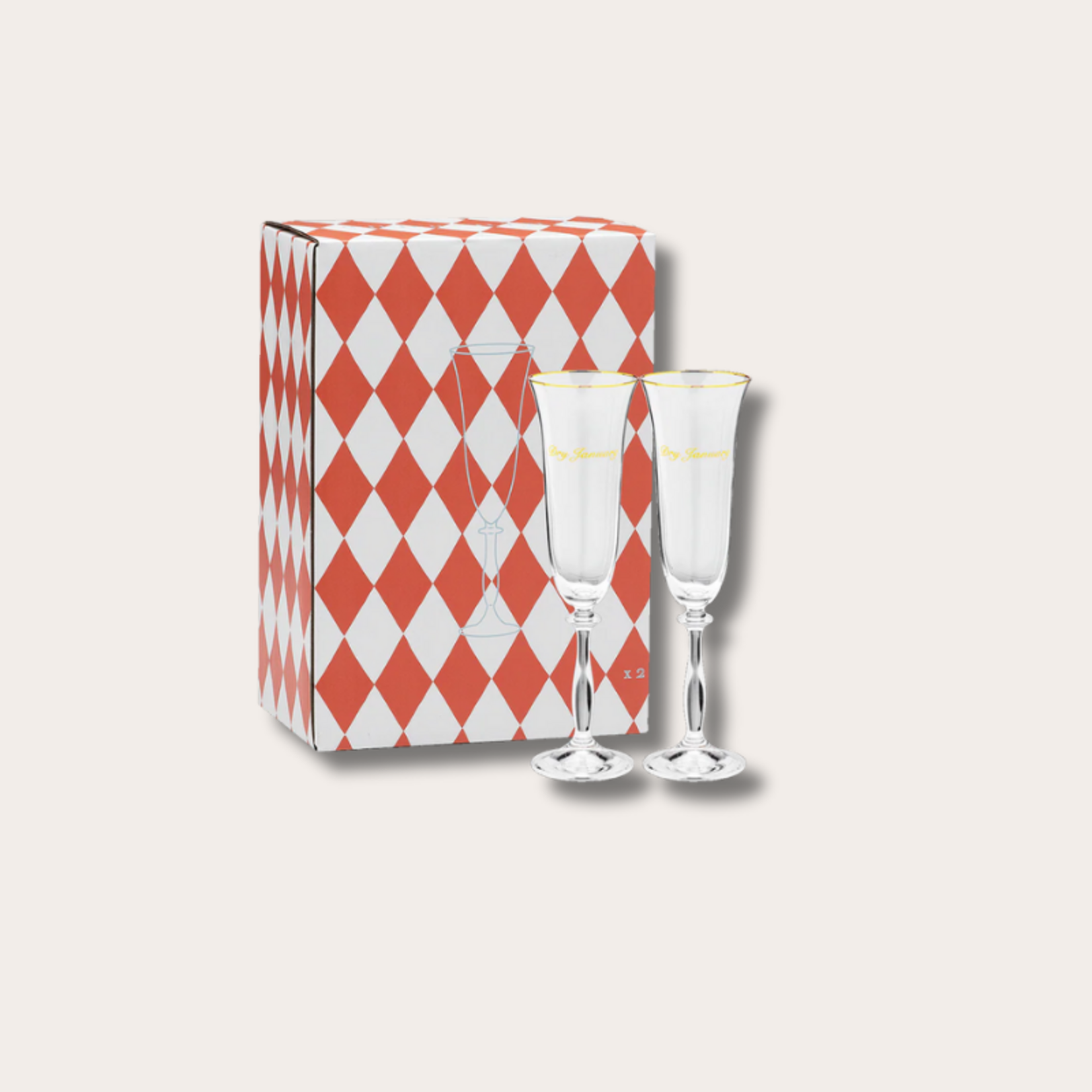 Anna+Nina Anna+Nina - Champagne flute - Dry january - Set of 2