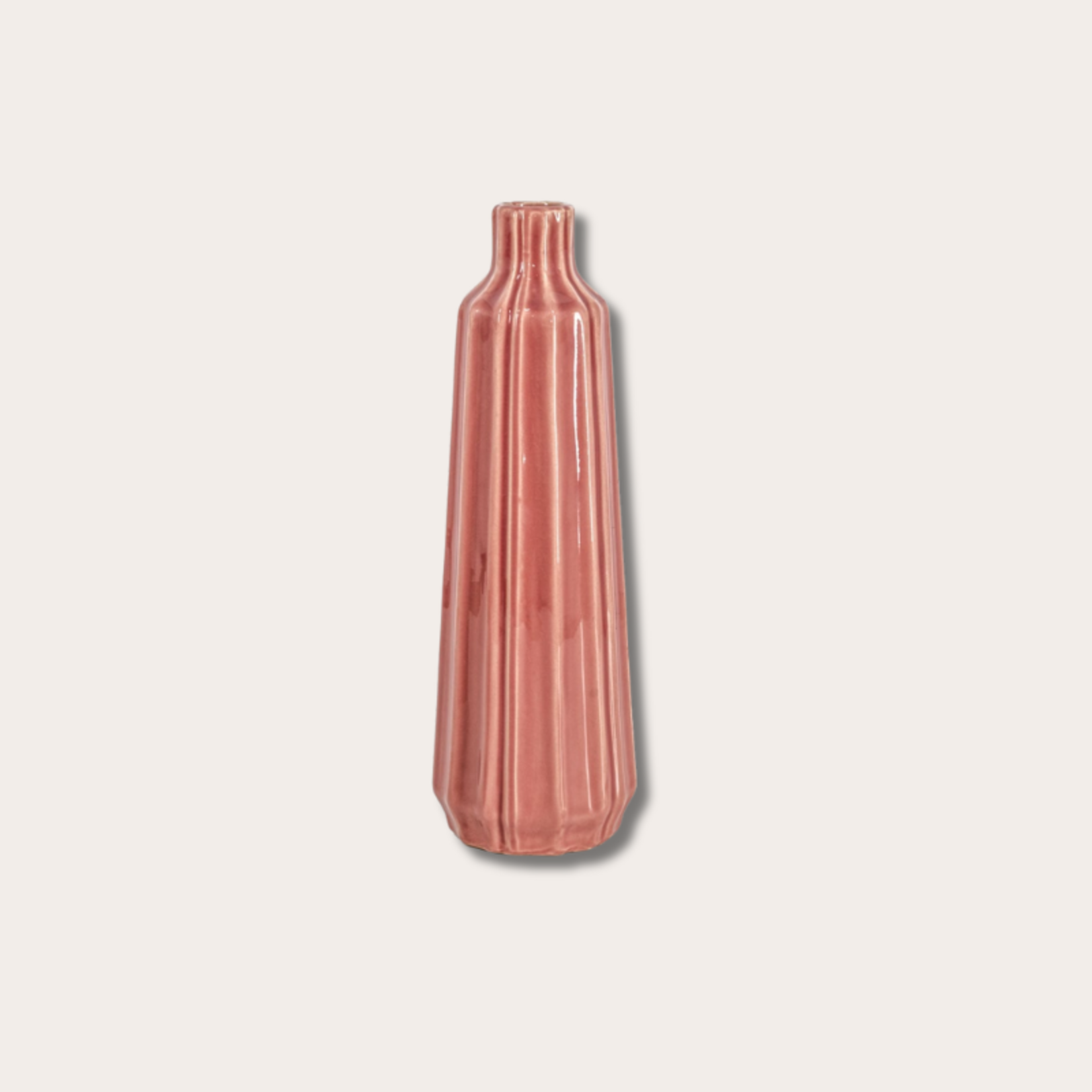 Vaas gestreept  - roze M
