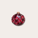 Kerstbal - Penelope - Rood -Glitter