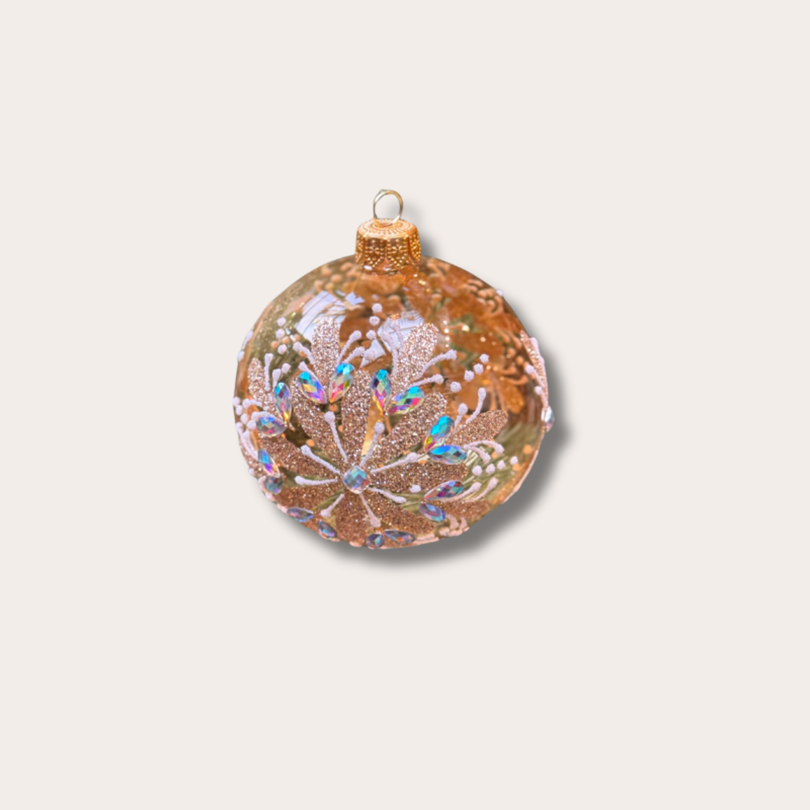 Kerstbal - Eleni - Goud - Glitter