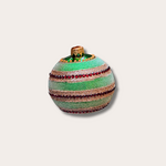 Kerstbal - Gloria - Groen/rood - Glitter