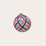 Kerstbal - Stella - Rood/groen - Ruit