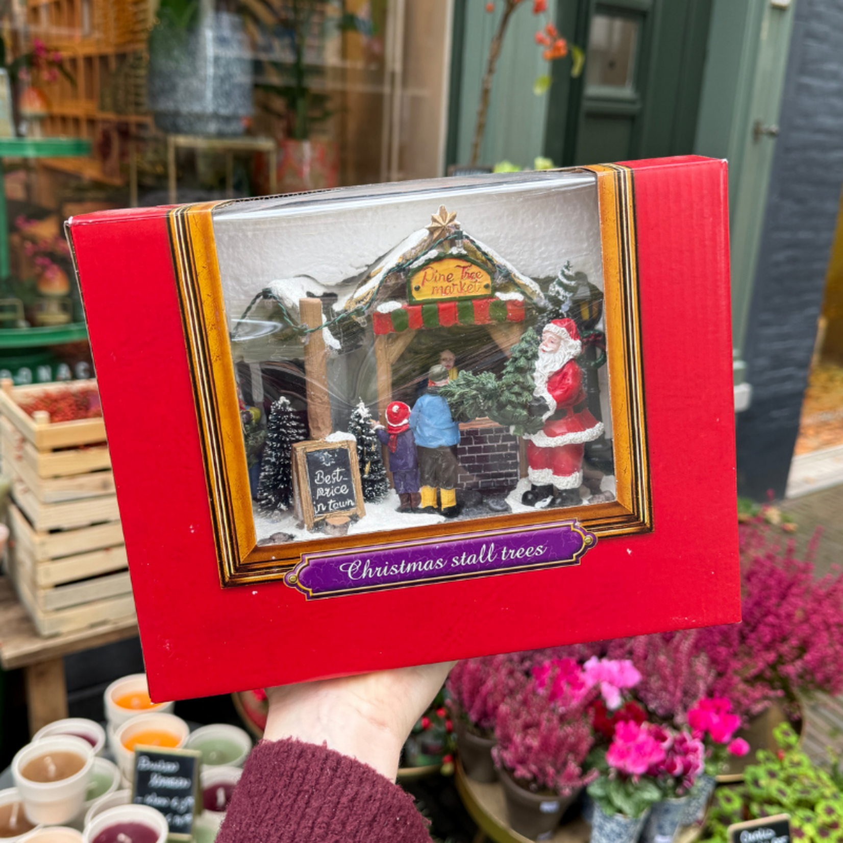 Kerst decoratie - Pine tree market