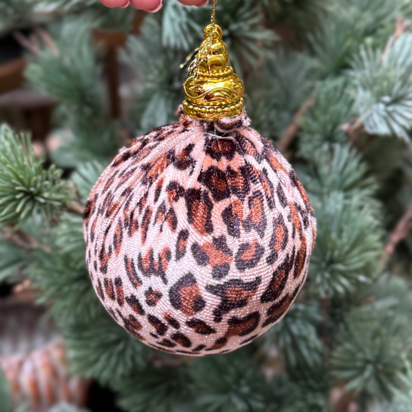 Kerstbal - Panter - Bruin