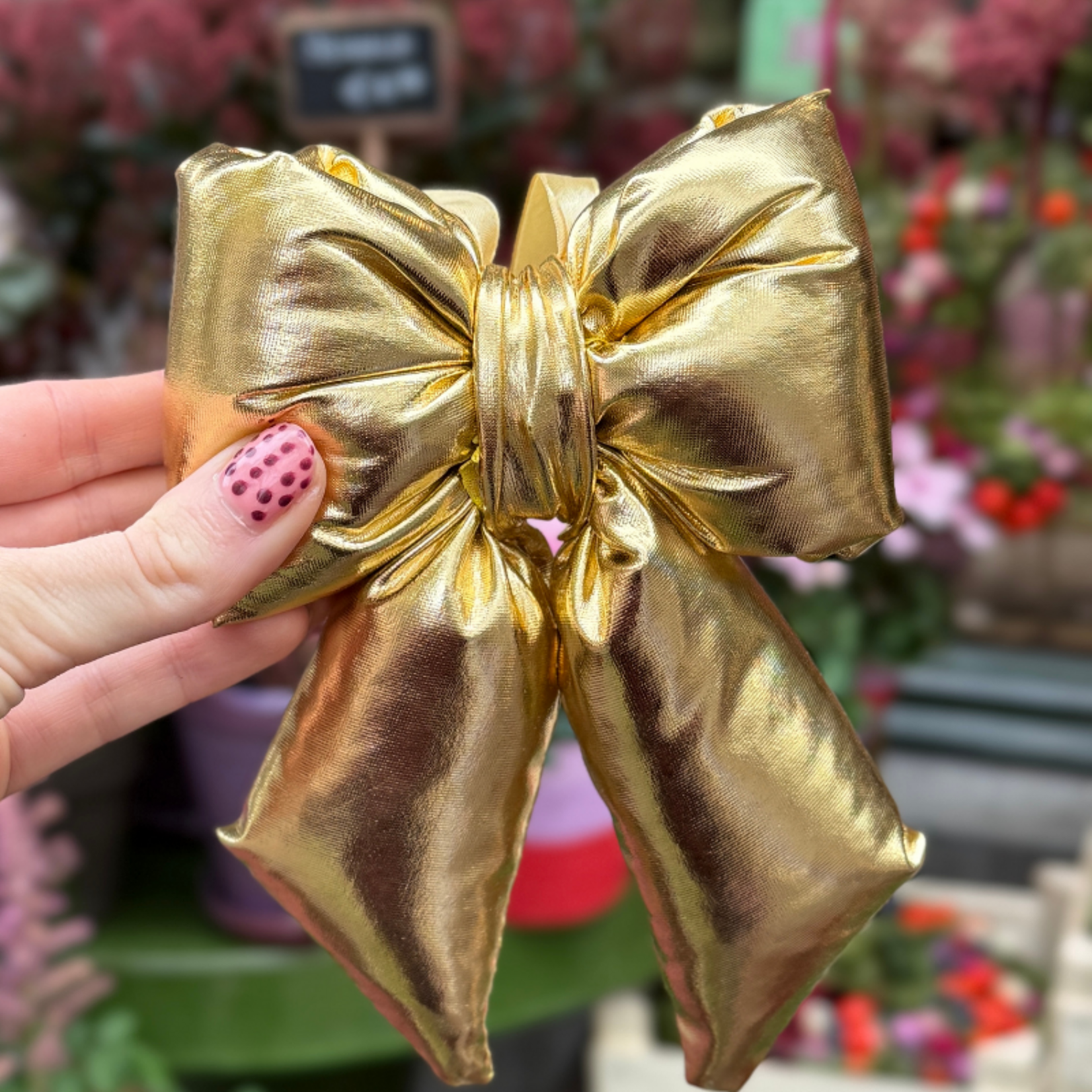 Ornament - Puffy strik - Goud