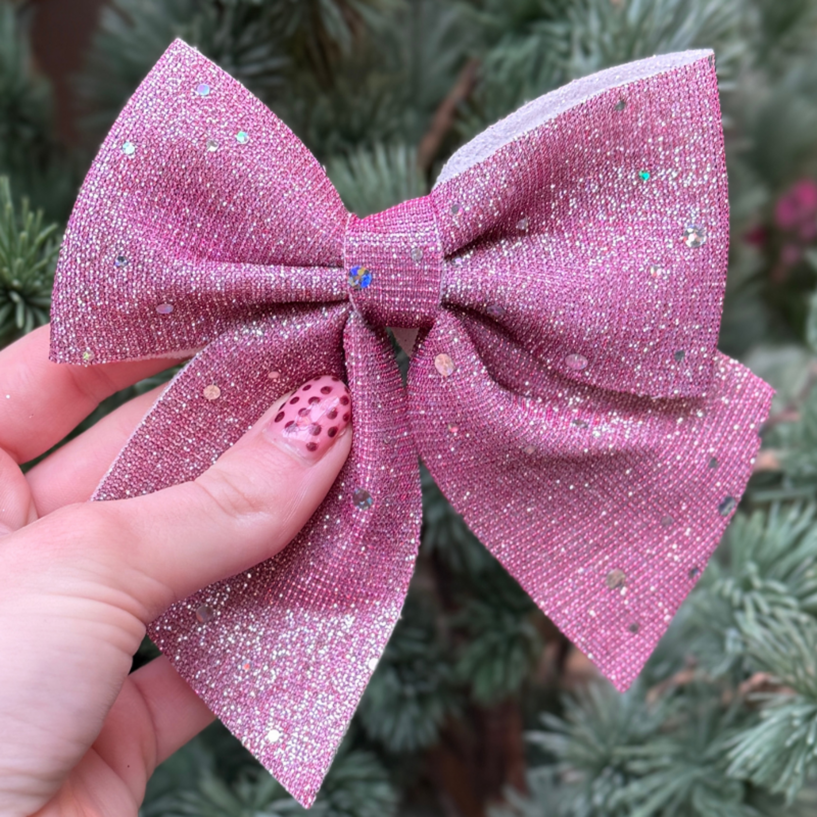 Decoratie strik - Glitter - Paars