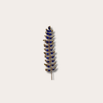 Zijden bloem - Varen - Blauw - Glitter