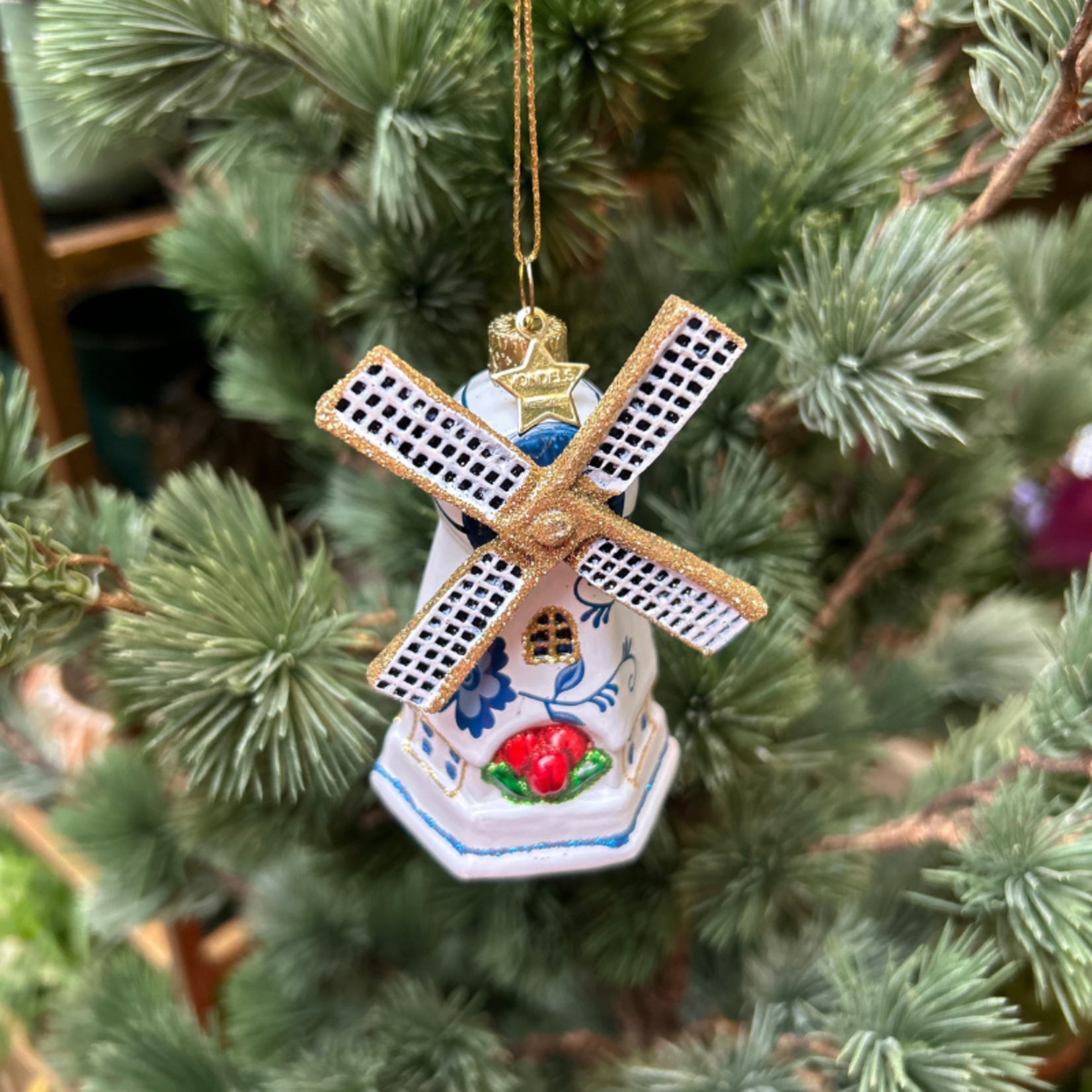 Vondels Ornament – Molen - Delftsblauw