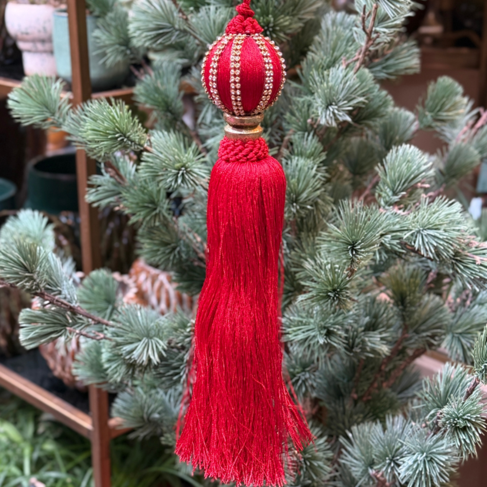 Kerstornament - Kwast - Rood
