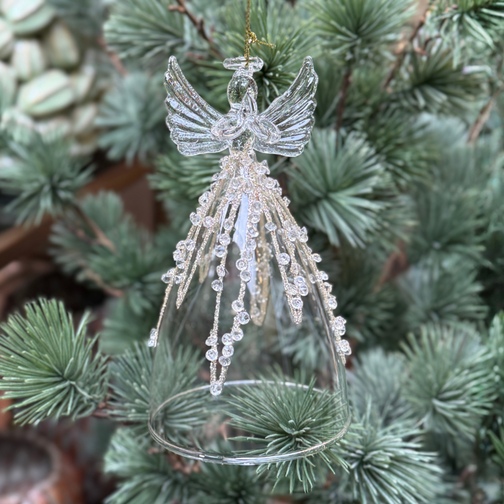 Kerstornament - Engel - Kaars - Goud