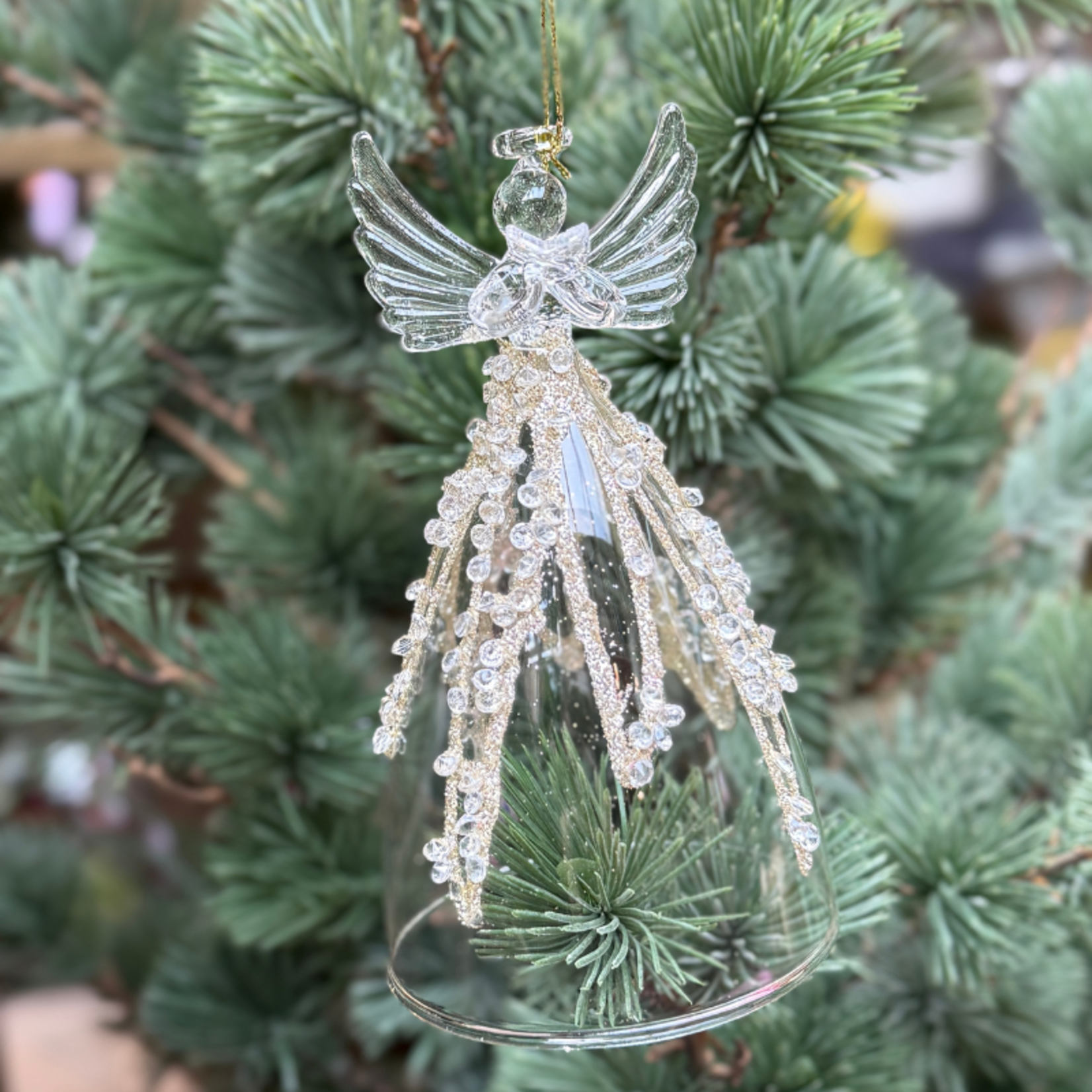 Kerstornament - Engel - Boekje - Goud