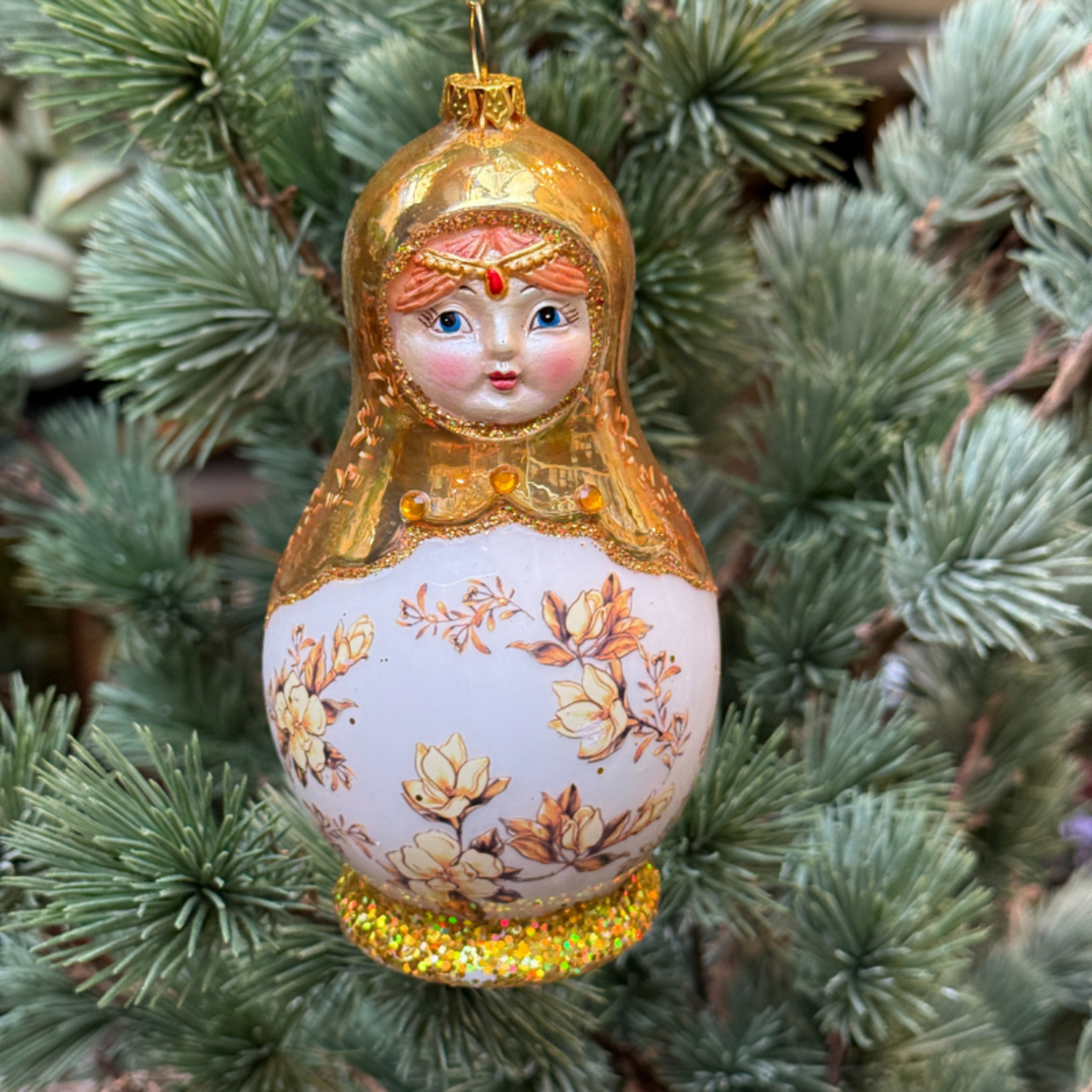 Kerstornament - Matryoshka popje - Goud