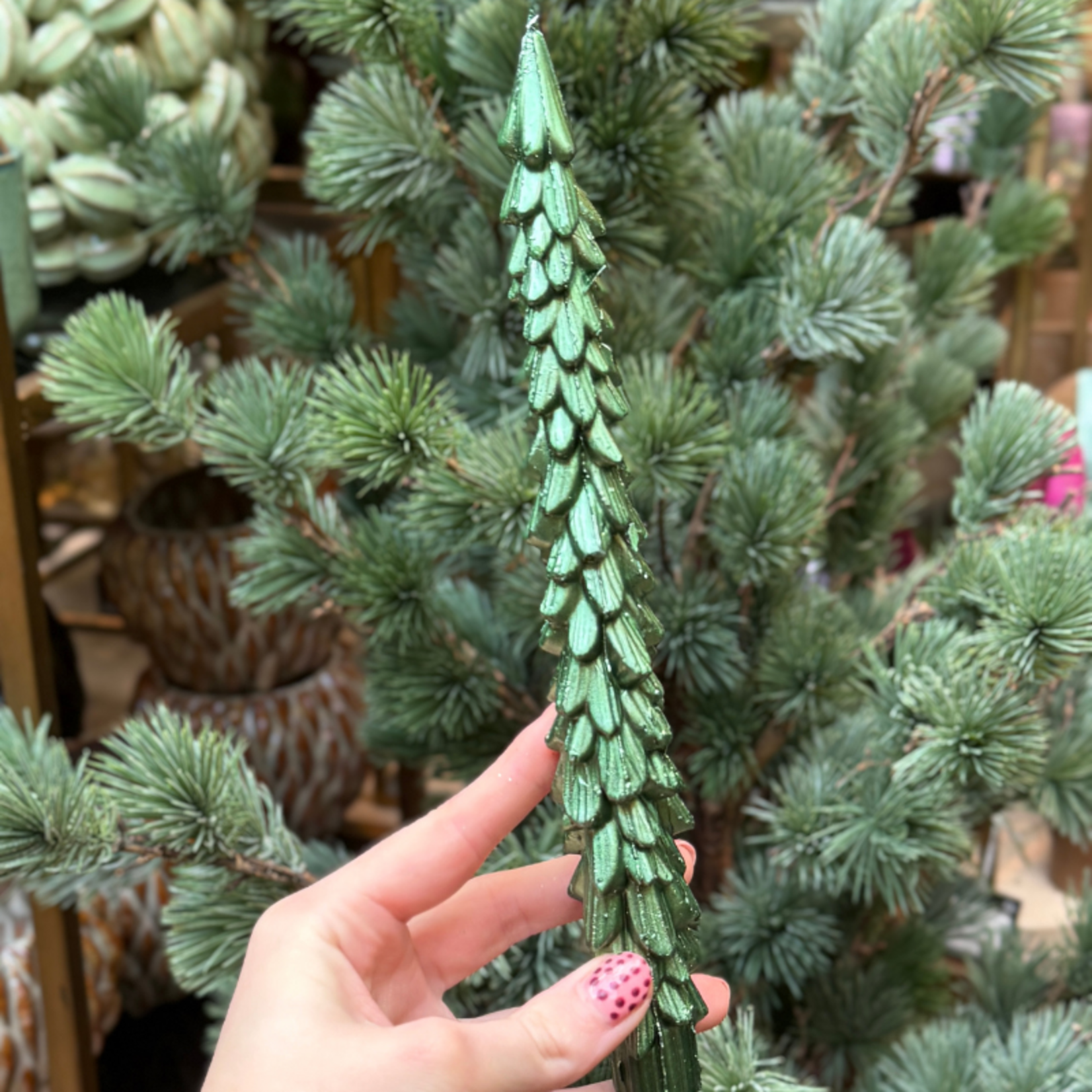 Kaars - Joy - Groen/glitter
