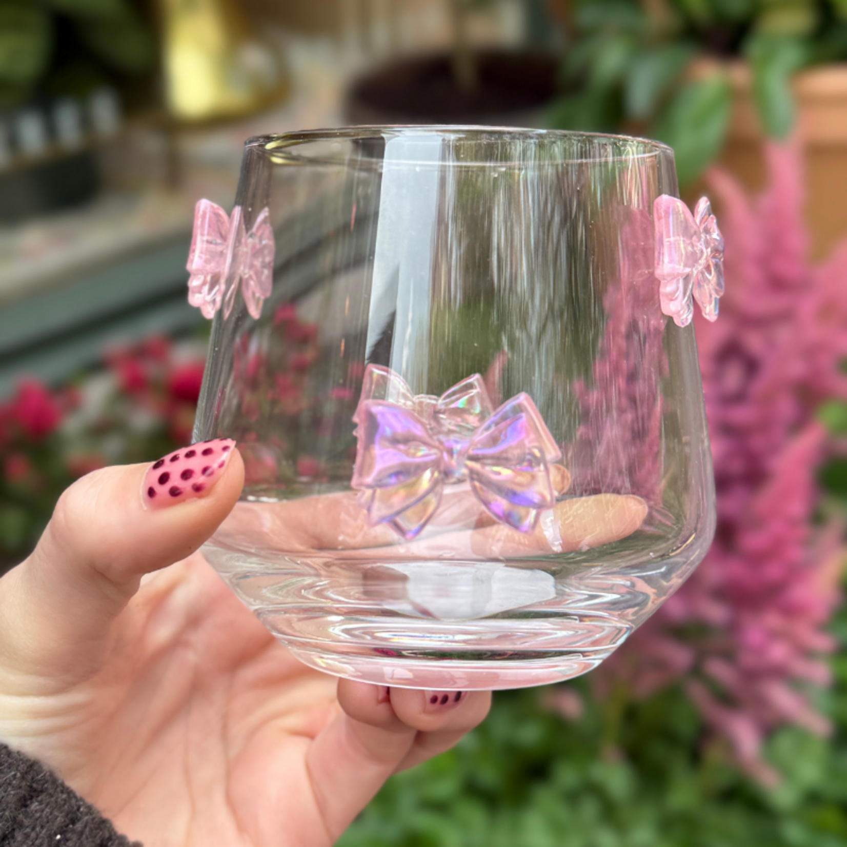 Glas - Bowy - Roze strik