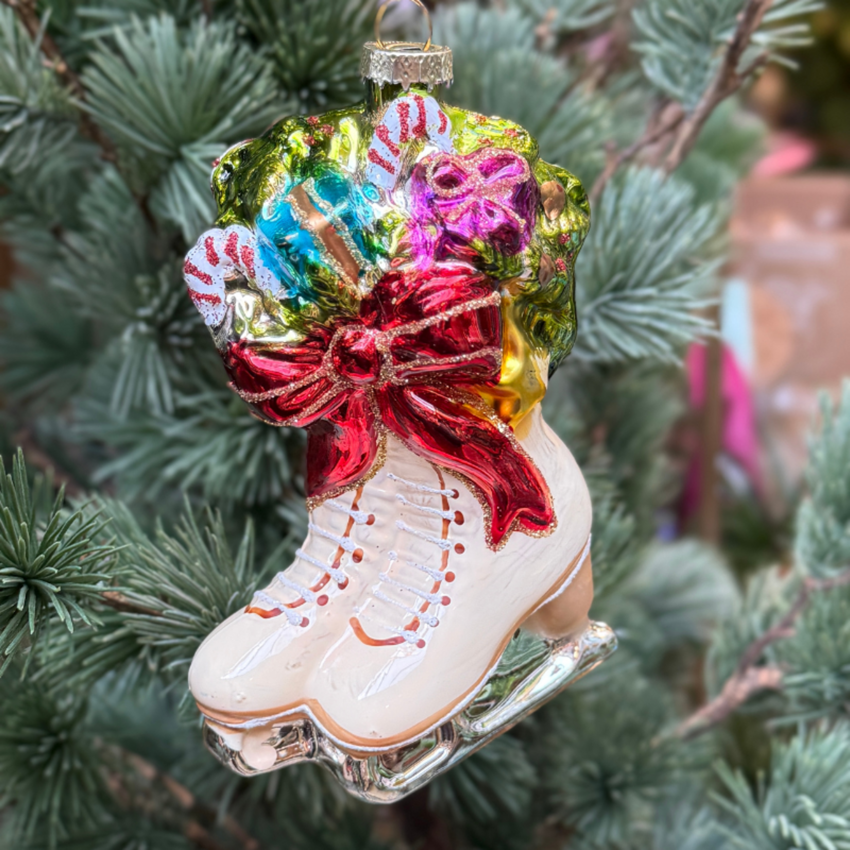 Ornament - Schaatsen - Beige