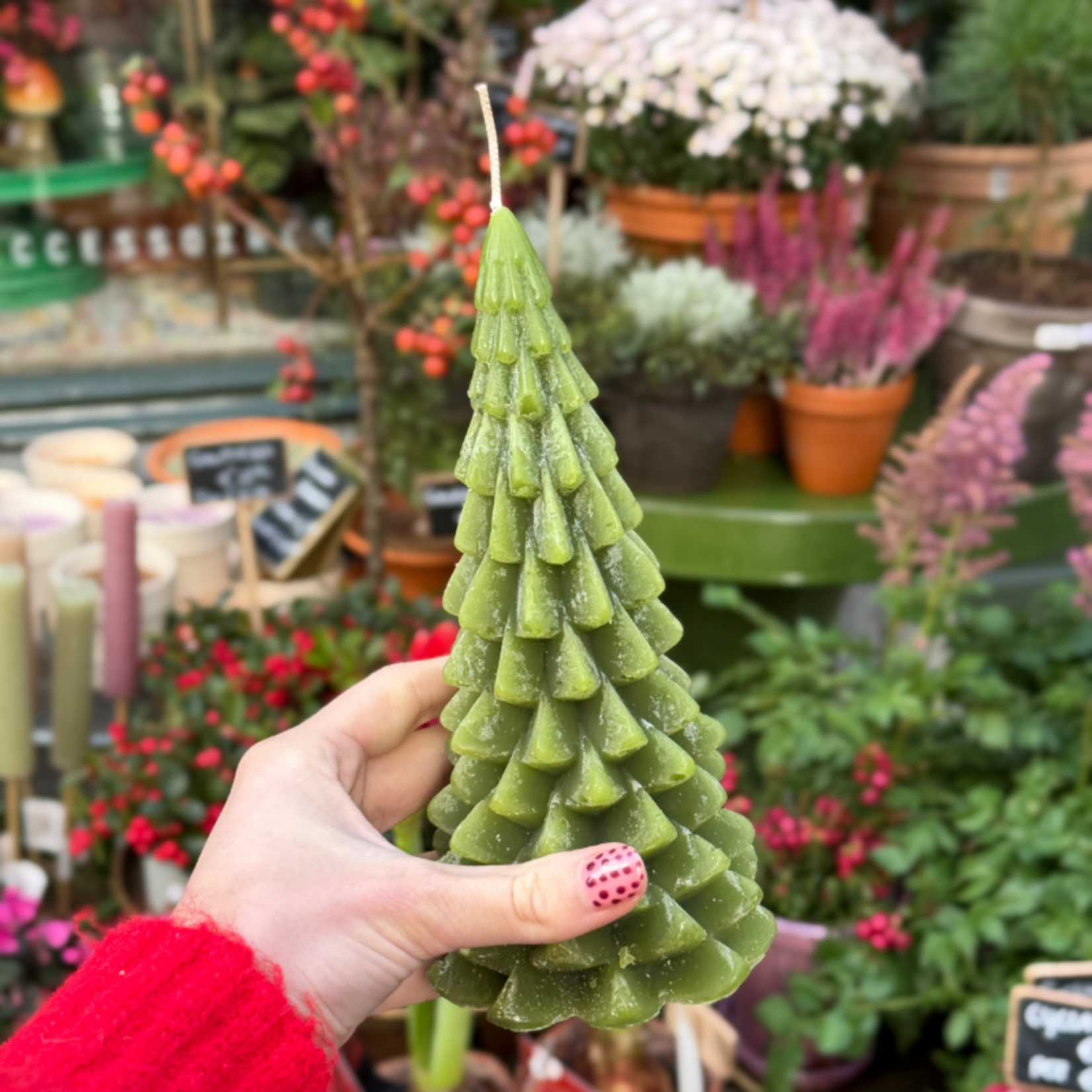 Kaars - Kerstboom - Nova - Leave green - M