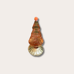 Decoratie kerstboom - Oranje met gouden voet