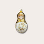 Kerstornament - Matryoshka popje - Champagne