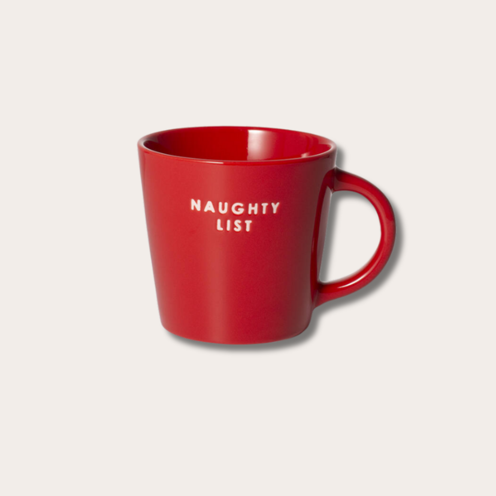 Vondels Cappuccino mug - naughty list - red