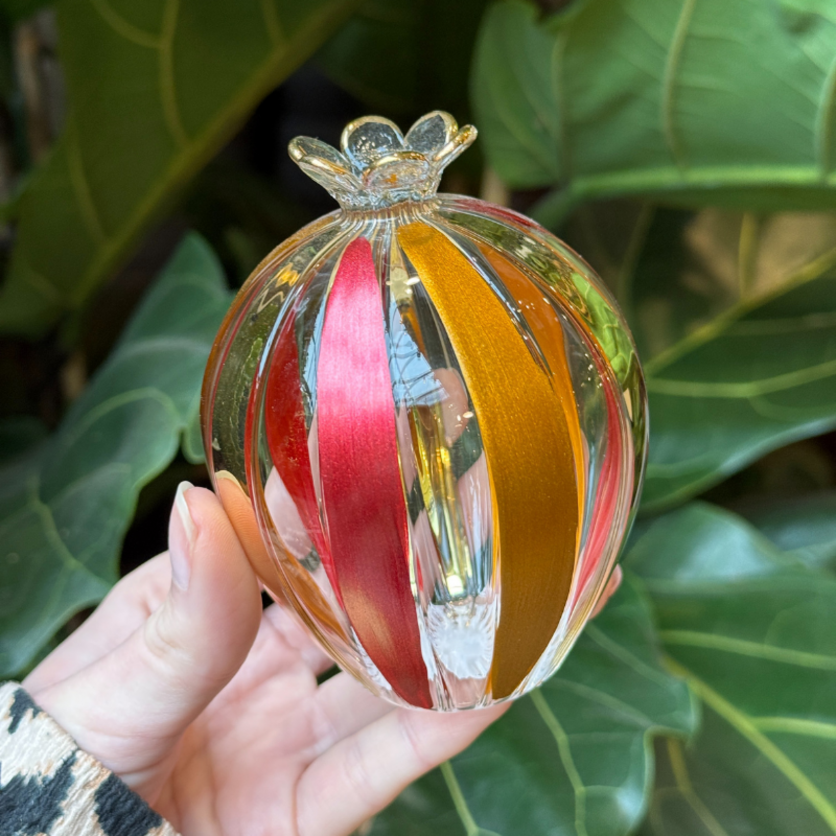 Vaasje Granaatappel M - rood, brons