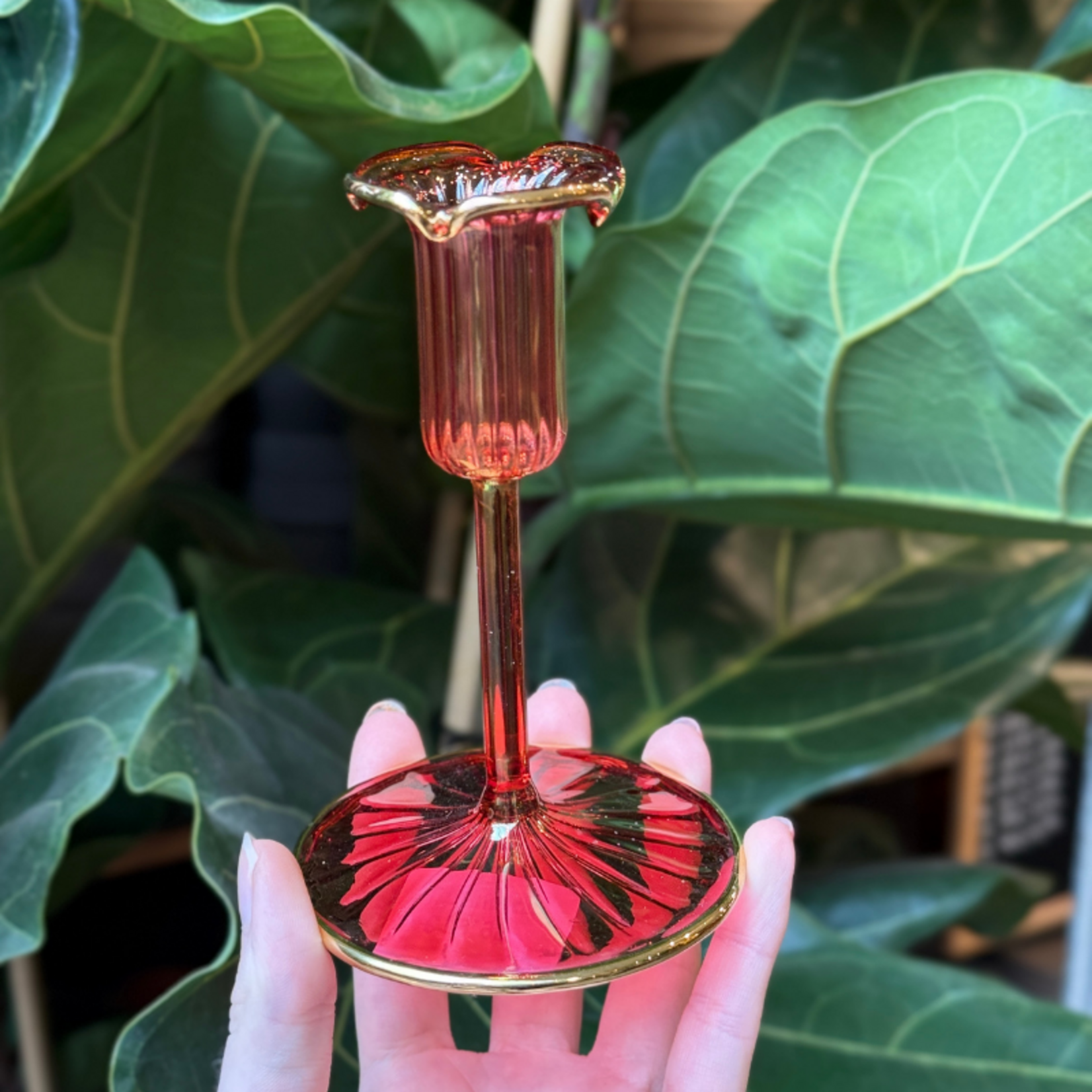 Kandelaar - Tulp - rood